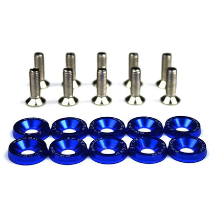 10PCS JDM Car Modified Hex Fasteners Fender Washer Bumper Engine Concave Screws Fender Washer License Plate Bolts Car Styling M