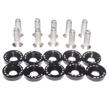 10PCS JDM Car Modified Hex Fasteners Fender Washer Bumper Engine Concave Screws Fender Washer License Plate Bolts Car Styling M